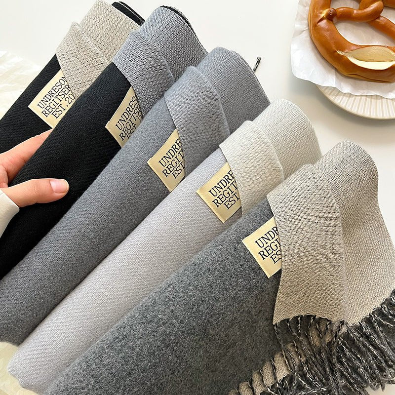 Double - sided Artificial Cashmere Scarf - AmiraMart