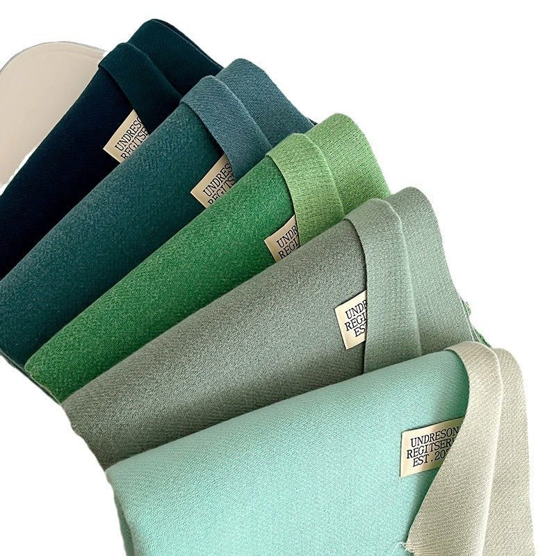Double - sided Artificial Cashmere Scarf - AmiraMart