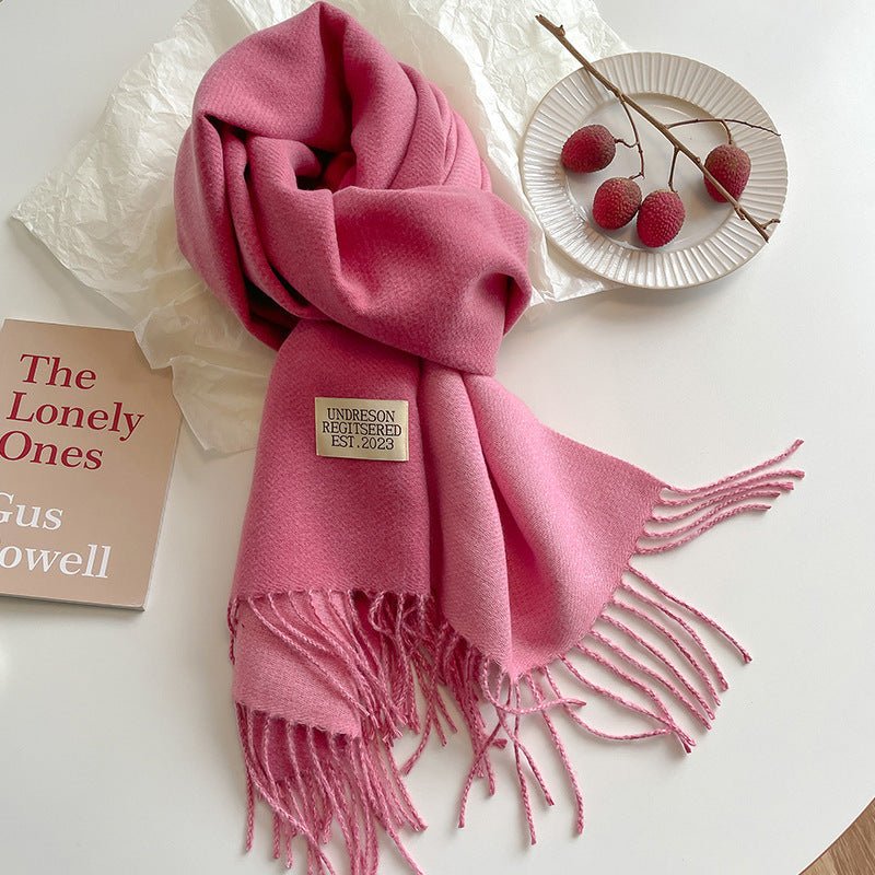 Double - sided Artificial Cashmere Scarf - AmiraMart