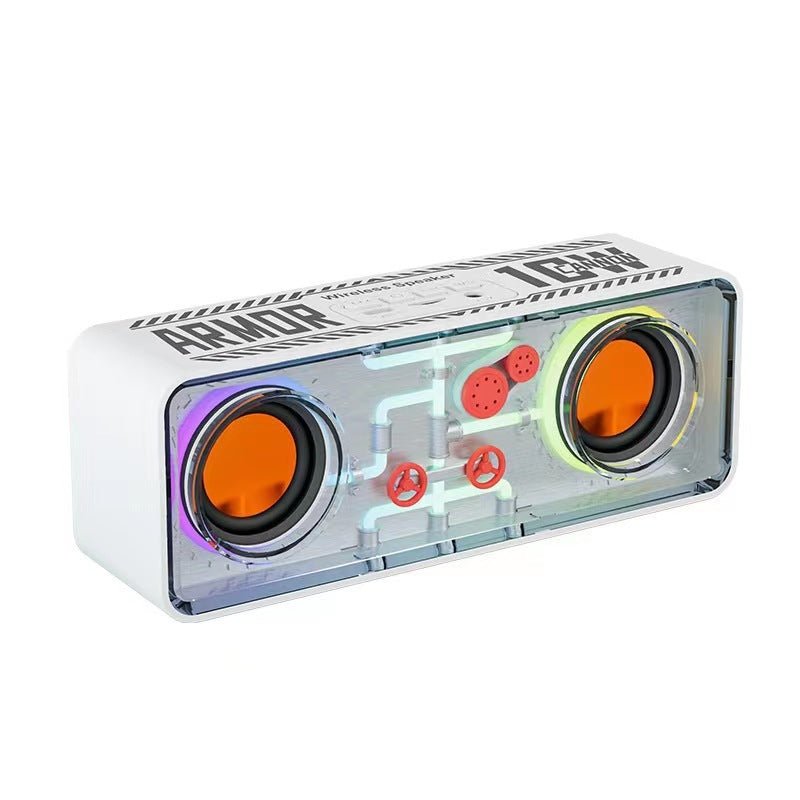 Double Speaker Transparent Mech Wireless Bluetooth Speaker - AmiraMart