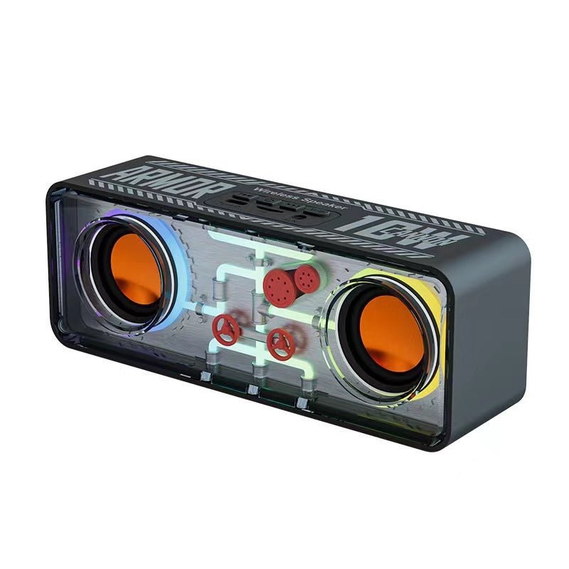 Double Speaker Transparent Mech Wireless Bluetooth Speaker - AmiraMart