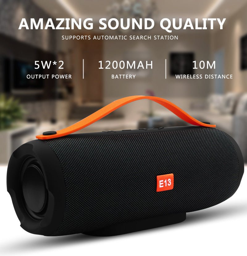 E13 Portable Drum Card Bluetooth Speaker - AmiraMart