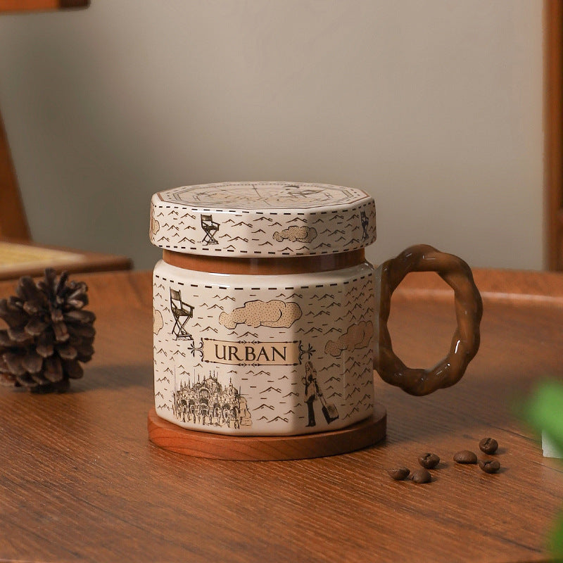 Creative Retro Ceramic Mug Light Luxury Gift - AmiraMart
