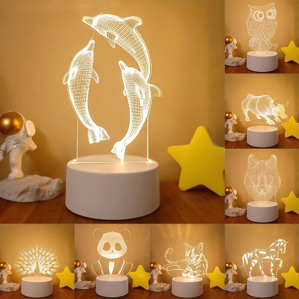 3D Lights Colorful Touch Remote Control LED Visual Lights - AmiraMart