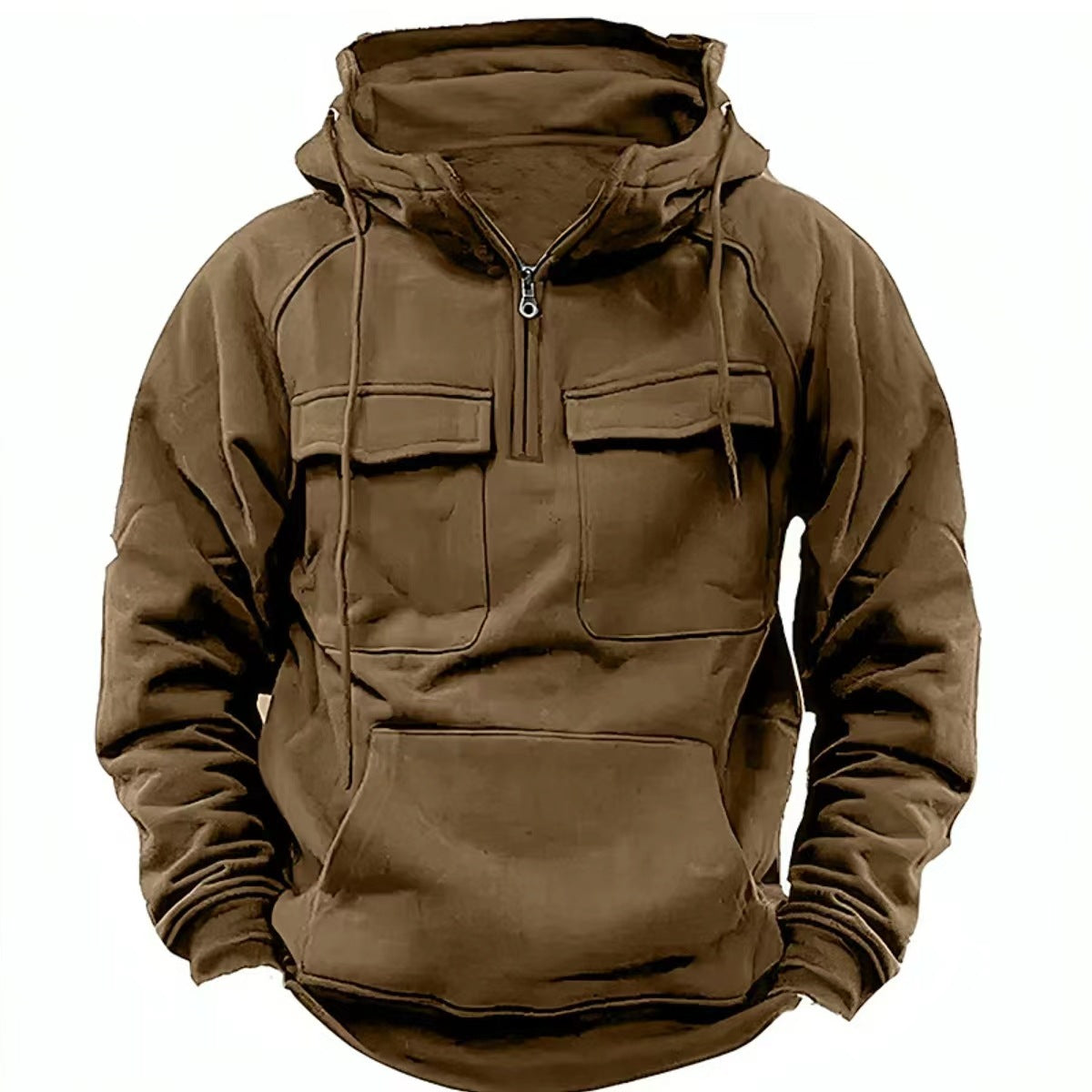 Men's Zip-up Hoodies Sweatshirt With Drawstring And Pocket - AmiraMart