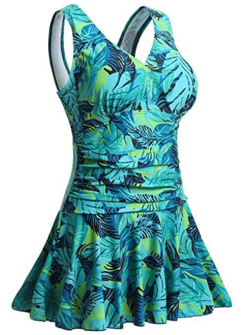 Conservative Women's Plus Size Printed Cherry One-piece Swimsuit - AmiraMart