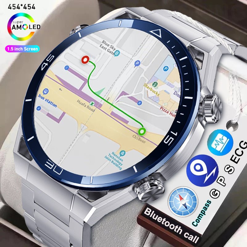 ECG PPG Bluetooth Calling Compass GPS Wireless Charger Smart Watch - AmiraMart