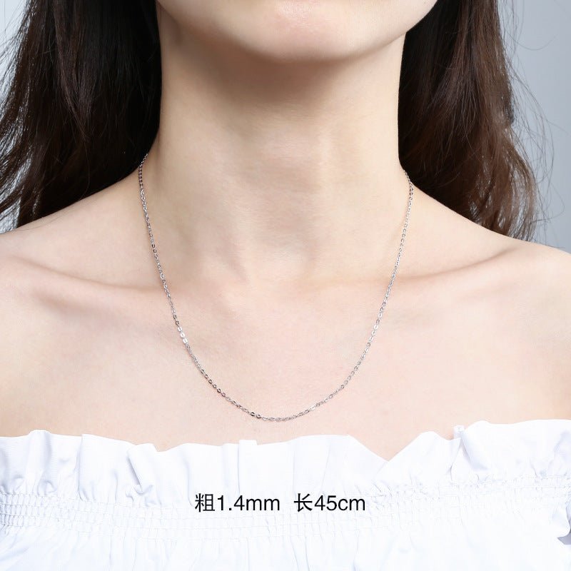 Elegant Women's Sterling Silver Necklace | 18k Gold Plated - AmiraMart