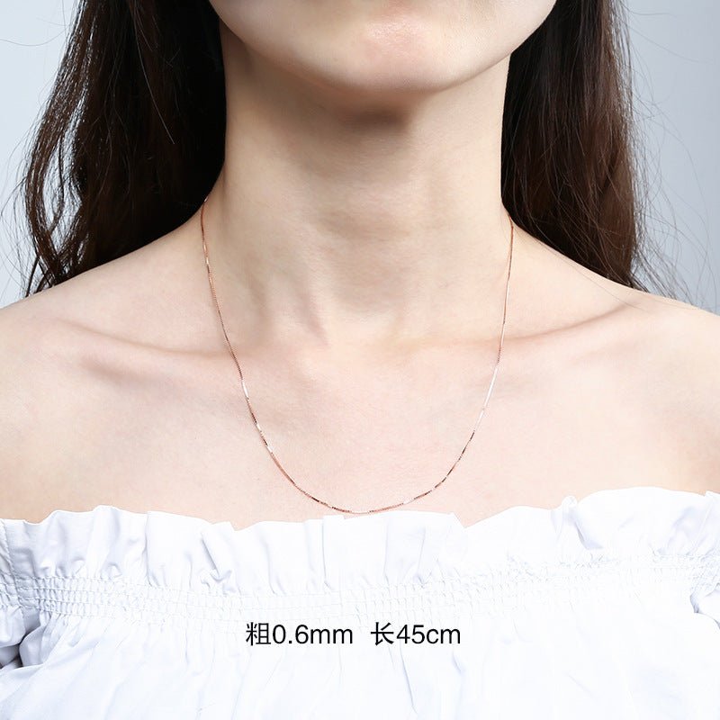 Elegant Women's Sterling Silver Necklace | 18k Gold Plated - AmiraMart