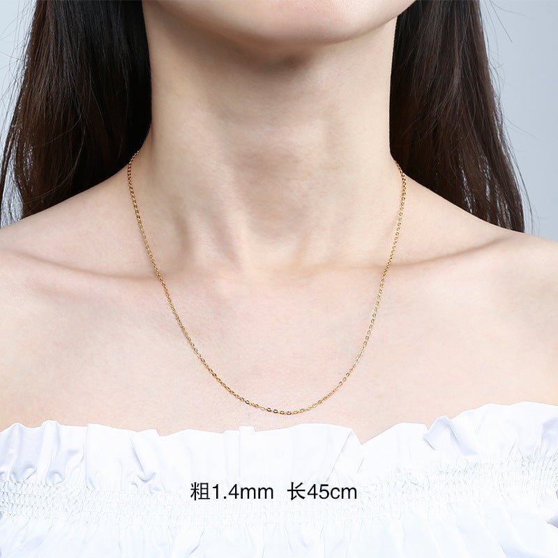 Elegant Women's Sterling Silver Necklace | 18k Gold Plated - AmiraMart