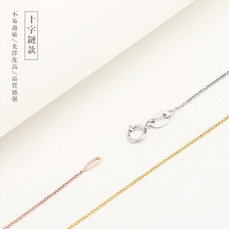 Elegant Women's Sterling Silver Necklace | 18k Gold Plated - AmiraMart