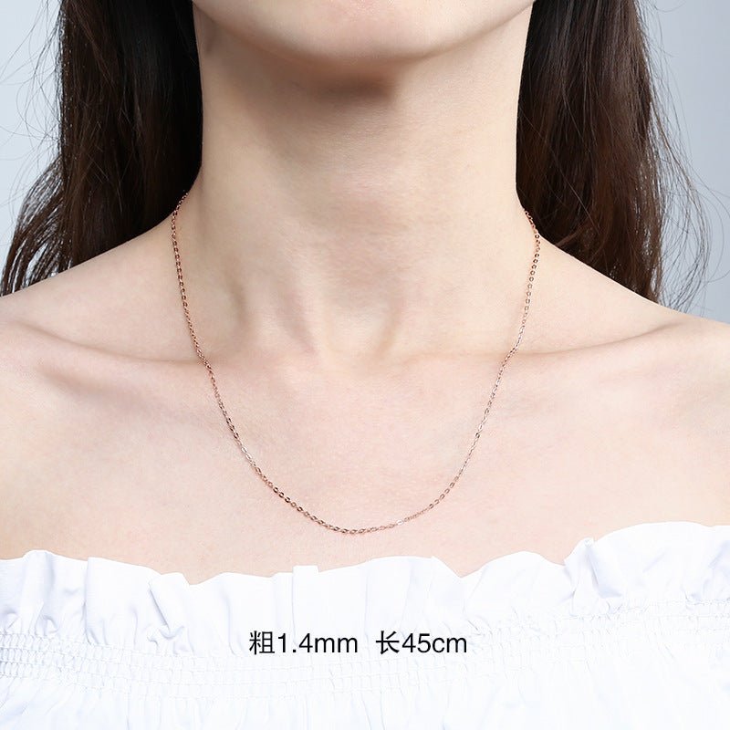Elegant Women's Sterling Silver Necklace | 18k Gold Plated - AmiraMart