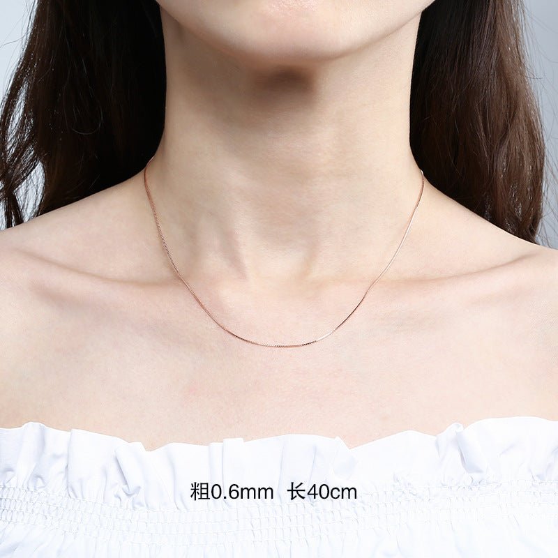 Elegant Women's Sterling Silver Necklace | 18k Gold Plated - AmiraMart