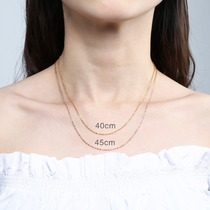 Elegant Women's Sterling Silver Necklace | 18k Gold Plated - AmiraMart
