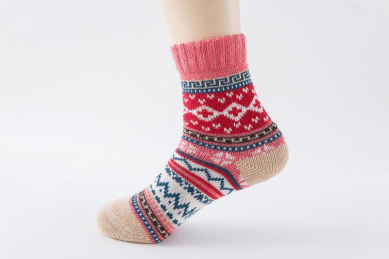 Ethnic style cashmere socks women - AmiraMart