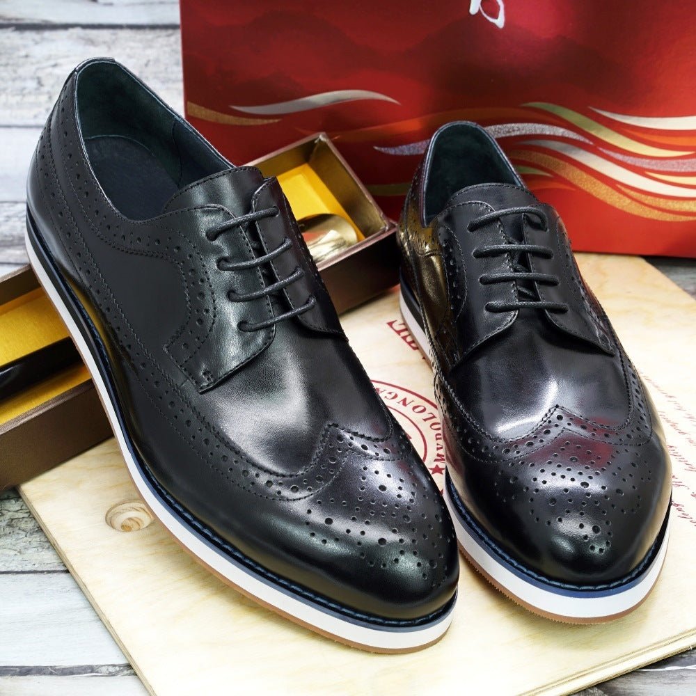 Casual Business Flat Leather Shoes - AmiraMart