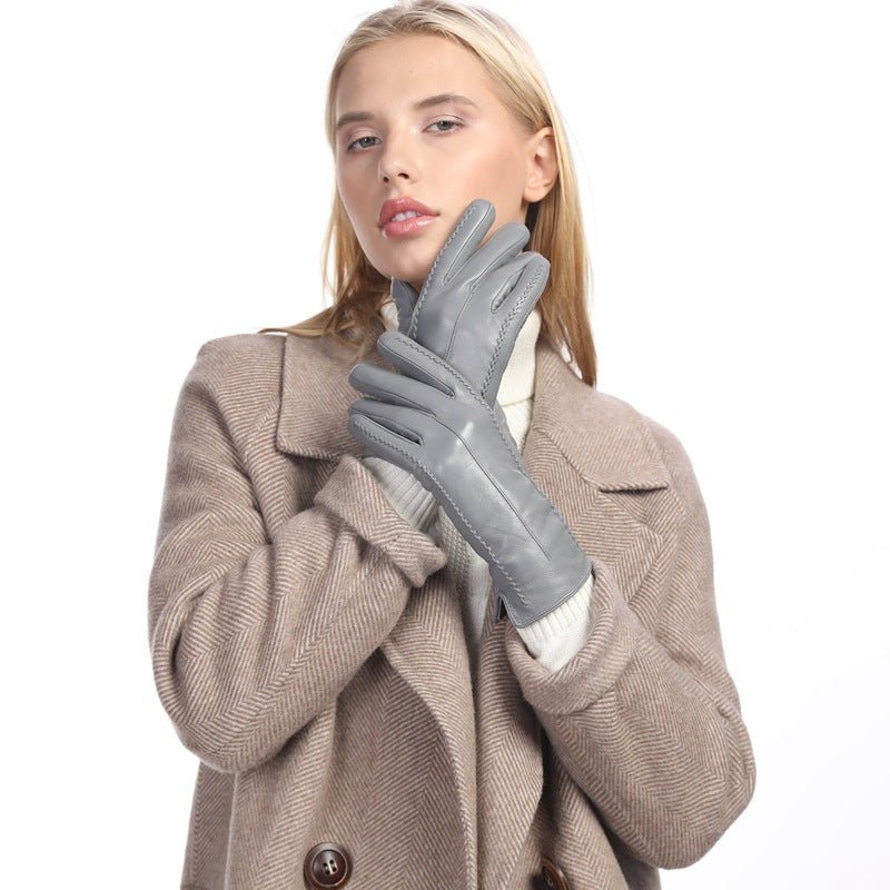 European And American Ladies Color Sheepskin Gloves - AmiraMart