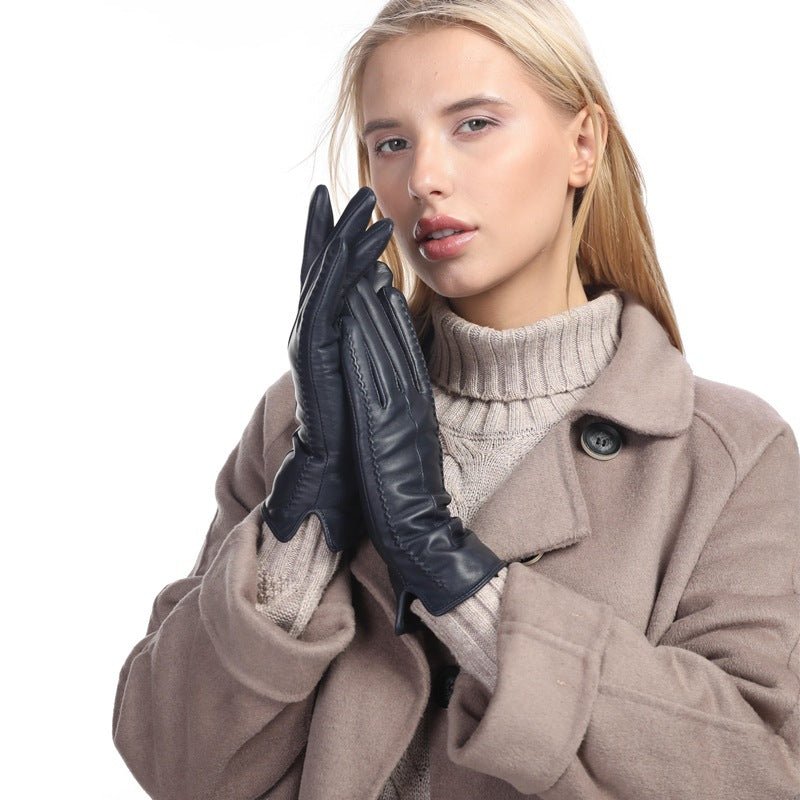 European And American Ladies Color Sheepskin Gloves - AmiraMart
