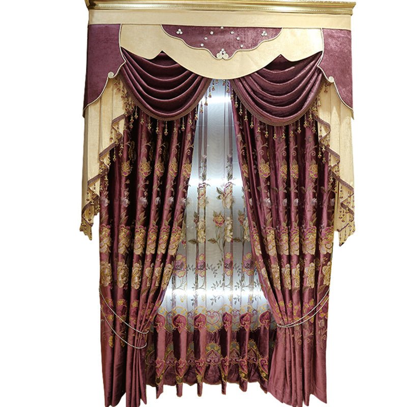 European Luxury American Pastoral Embroidery Curtains - AmiraMart