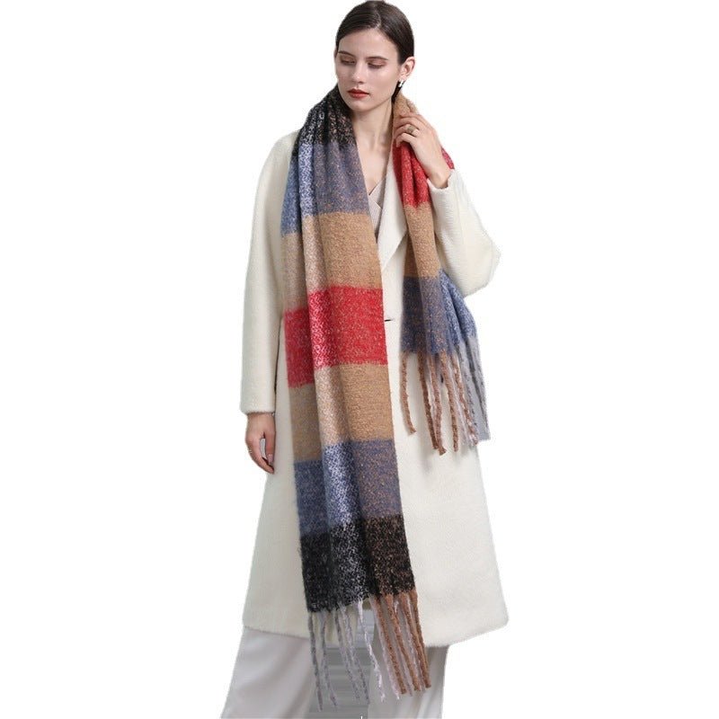 Extended Plaid Scarf - AmiraMart