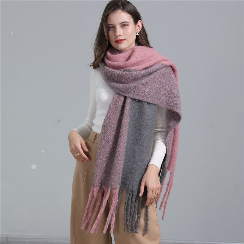 Extended Plaid Scarf - AmiraMart