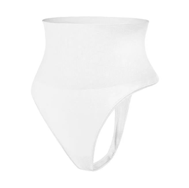 White high-waisted bikini bottom on a white background