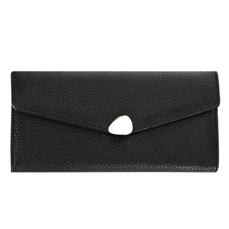 Women's Lychee-pattern Clutch Wallet - AmiraMart