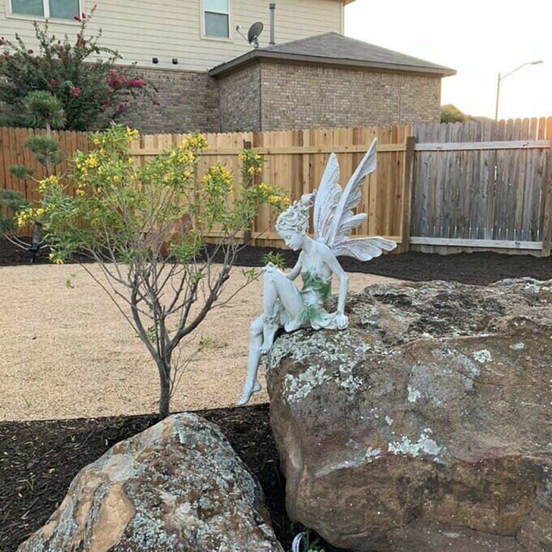 Fairy Garden Sitting Statue - AmiraMart