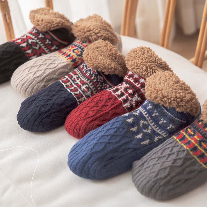 Fall And Winter Warm Non - slip Carpet Socks For Men And Women - AmiraMart