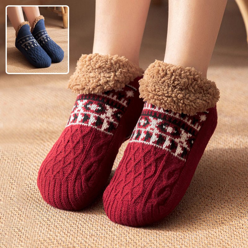 Fall And Winter Warm Non - slip Carpet Socks For Men And Women - AmiraMart