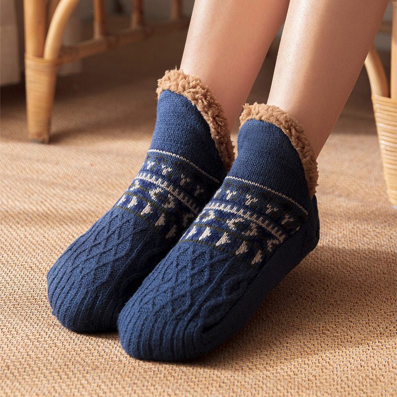 Fall And Winter Warm Non - slip Carpet Socks For Men And Women - AmiraMart
