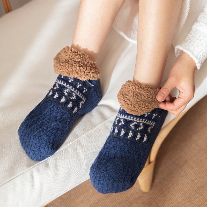 Fall And Winter Warm Non - slip Carpet Socks For Men And Women - AmiraMart