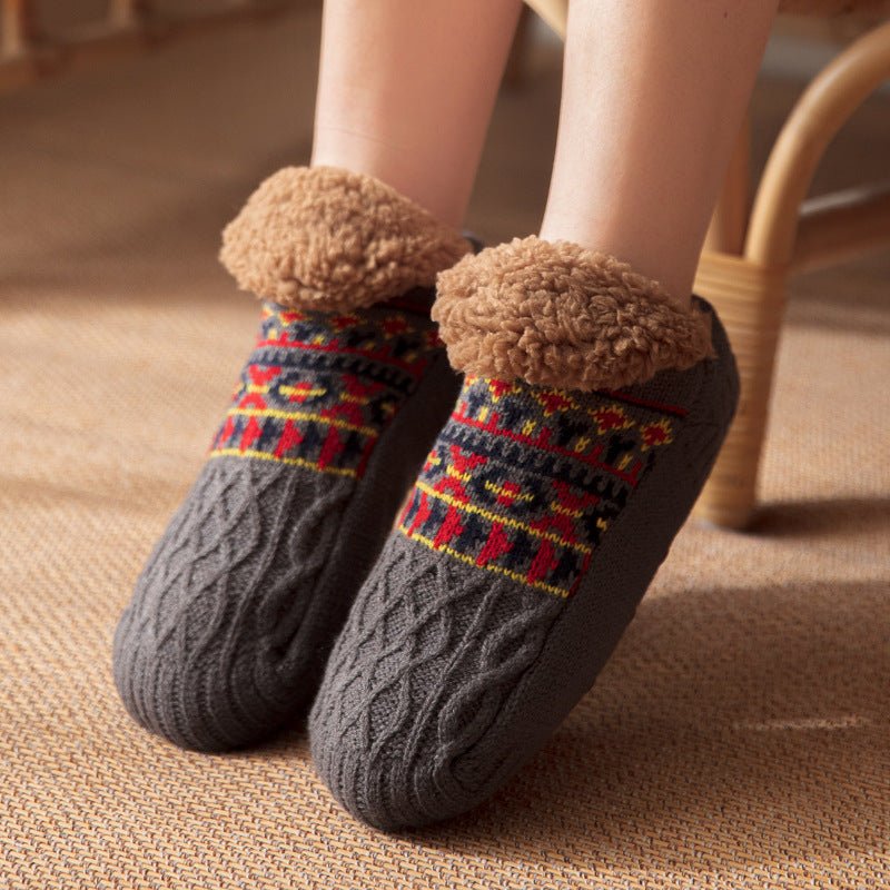 Fall And Winter Warm Non - slip Carpet Socks For Men And Women - AmiraMart