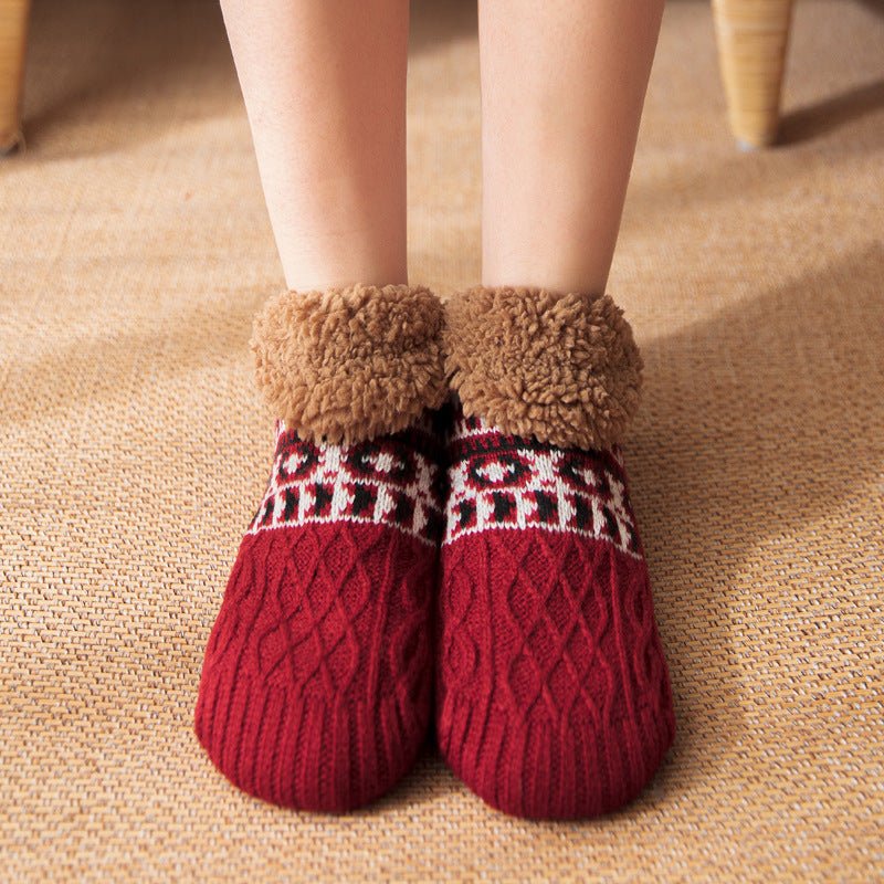 Fall And Winter Warm Non - slip Carpet Socks For Men And Women - AmiraMart