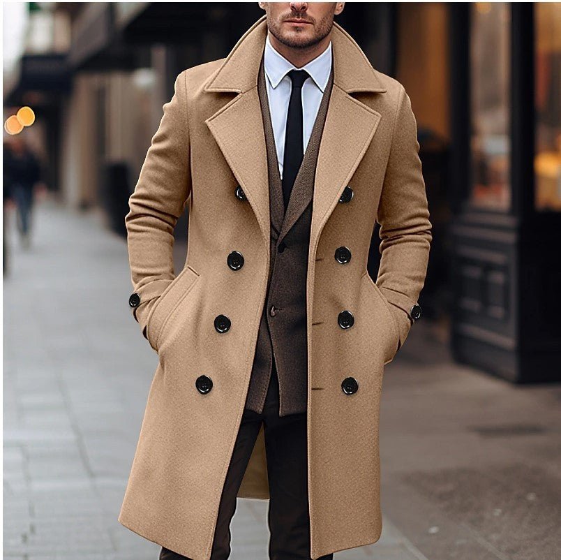 Fall Winter Men Woolen Coat - AmiraMart