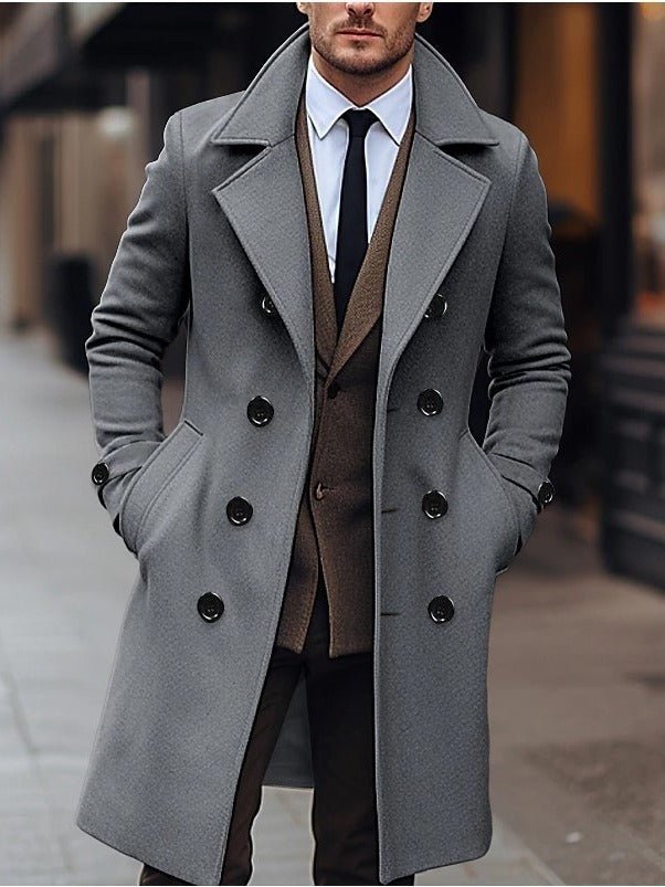 Fall Winter Men Woolen Coat - AmiraMart