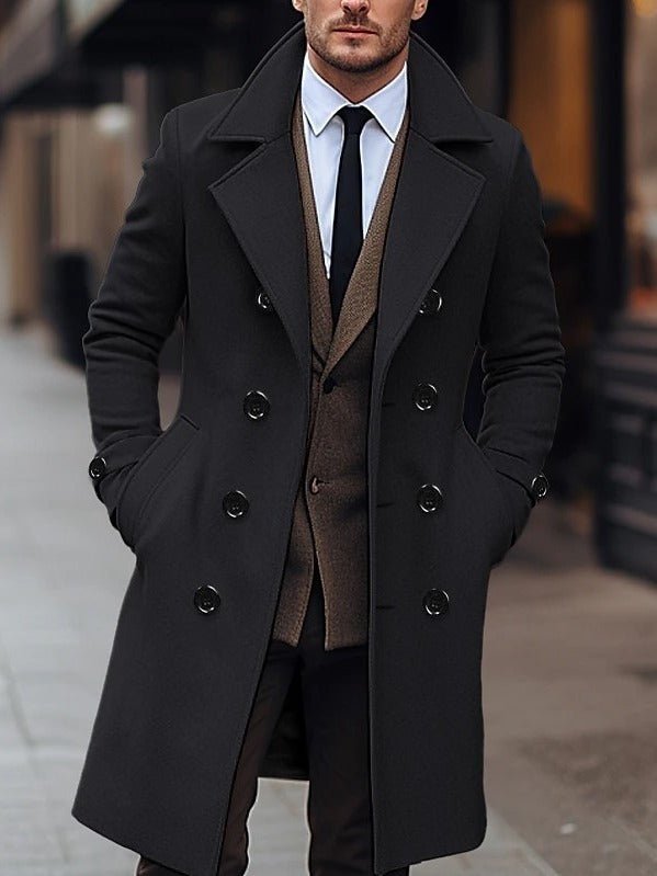 Fall Winter Men Woolen Coat - AmiraMart