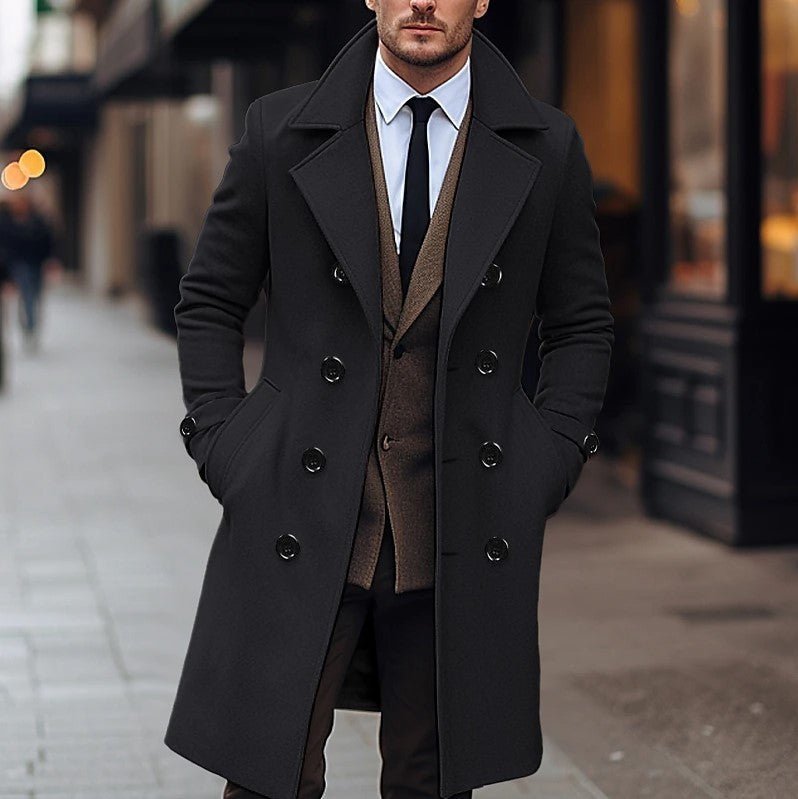 Fall Winter Men Woolen Coat - AmiraMart