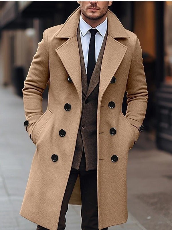 Fall Winter Men Woolen Coat - AmiraMart