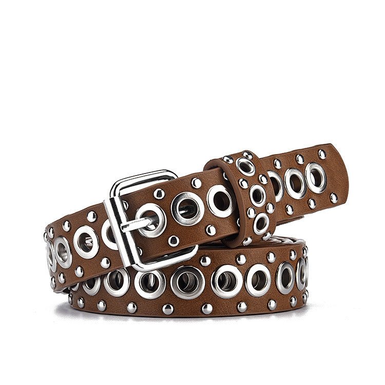 Fashion All - match Air Hole Hollow Decoration Belt - AmiraMart