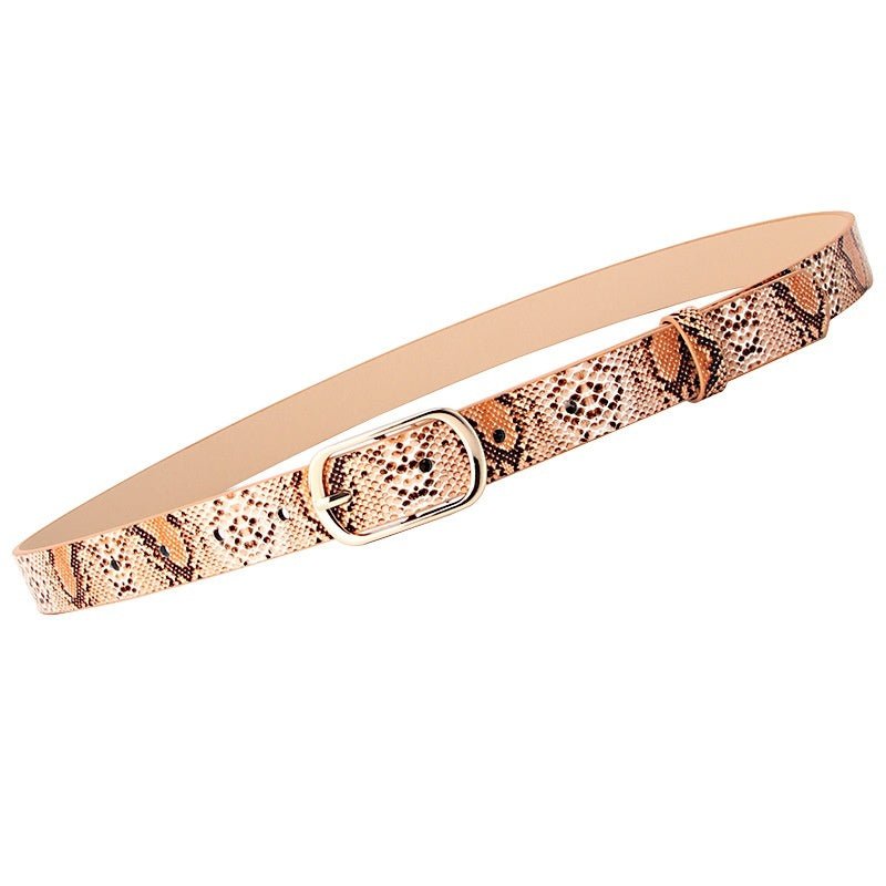 Fashion All - matching Pin Buckle Pant Women's Belt - AmiraMart