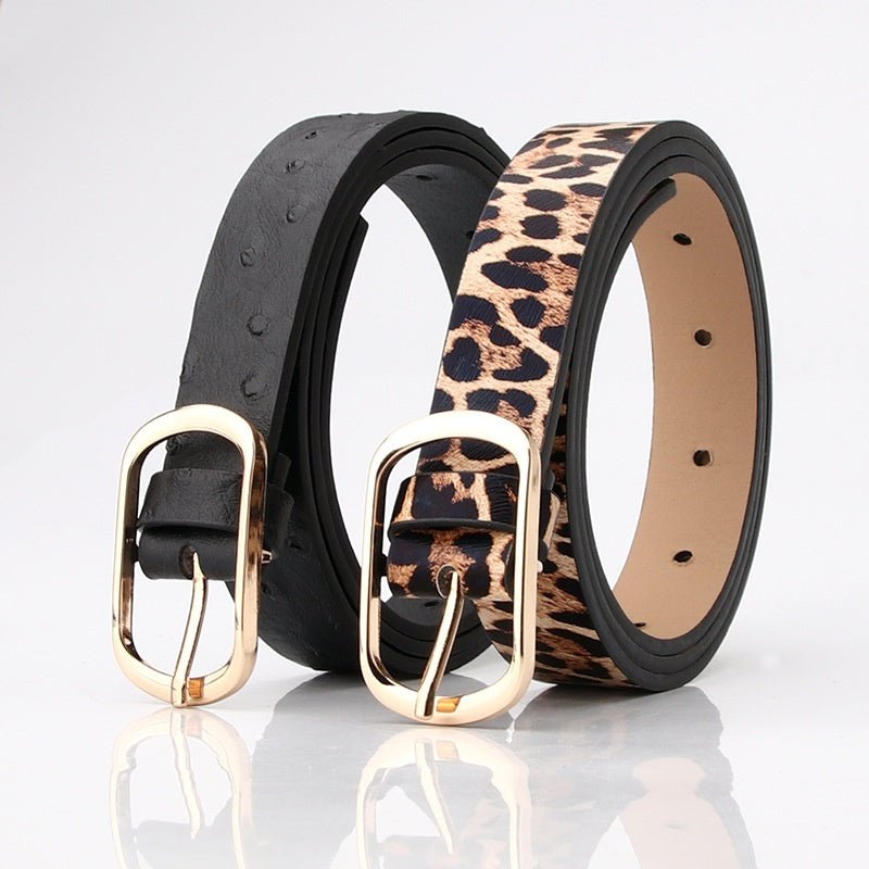 Fashion All - matching Pin Buckle Pant Women's Belt - AmiraMart