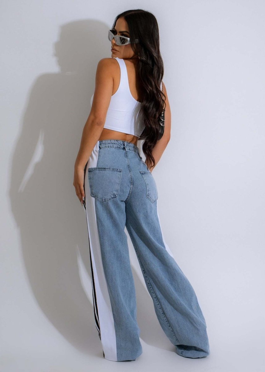 Fashion Casual High Waist Elastic Straight Leg Trousers - AmiraMart