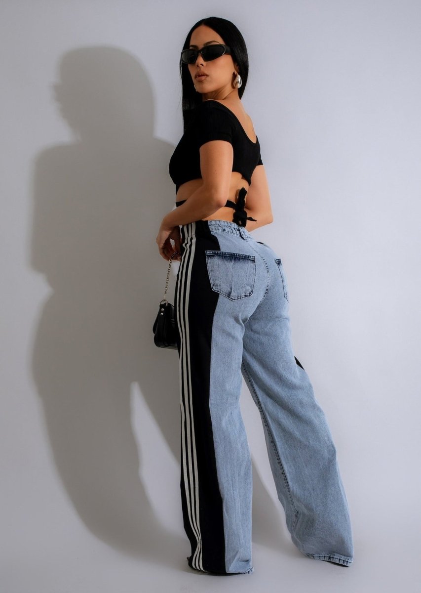 Fashion Casual High Waist Elastic Straight Leg Trousers - AmiraMart