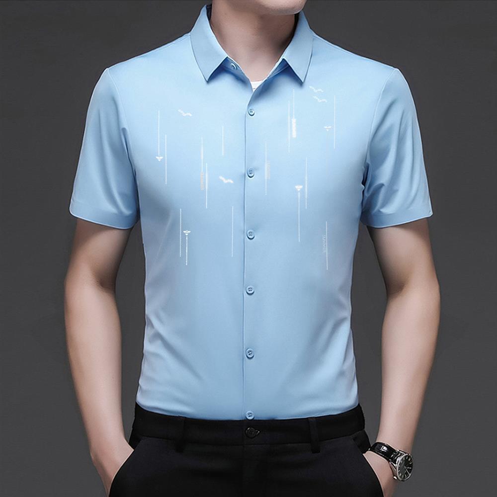 Fashion Printed Short Sleeve Shirt - AmiraMart