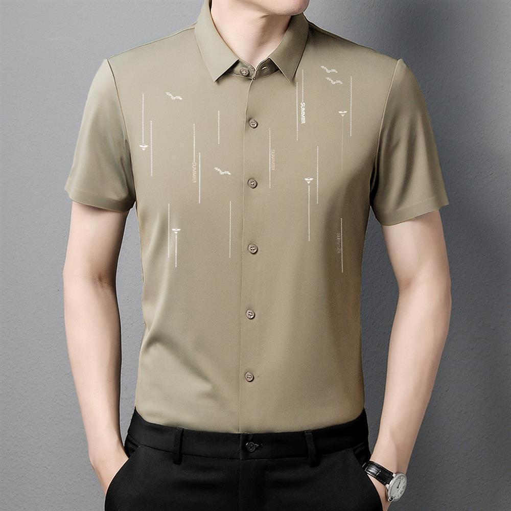 Fashion Printed Short Sleeve Shirt - AmiraMart