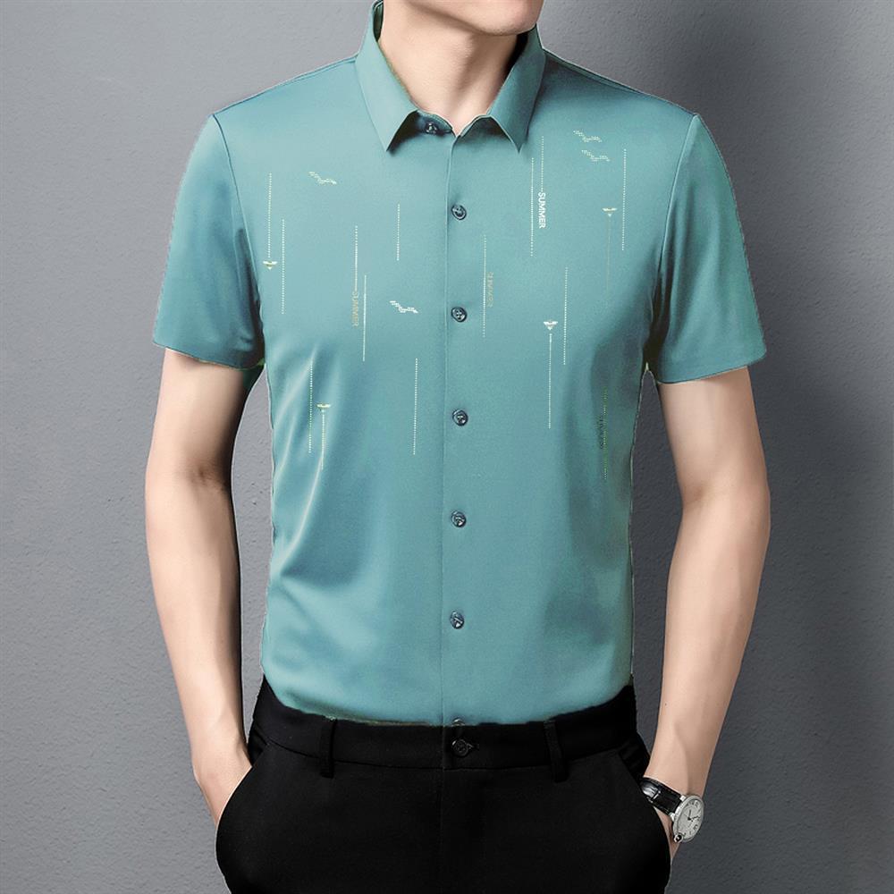 Fashion Printed Short Sleeve Shirt - AmiraMart