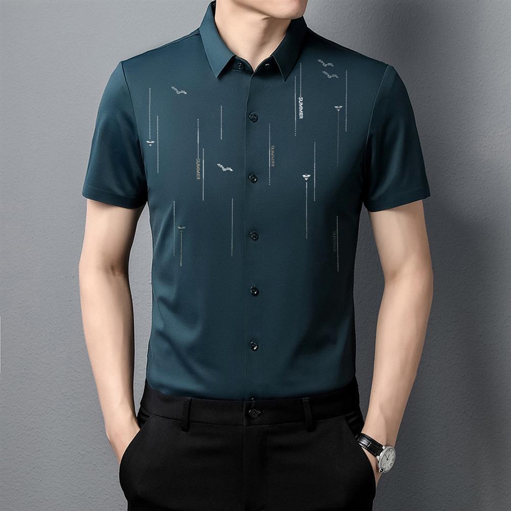 Fashion Printed Short Sleeve Shirt - AmiraMart