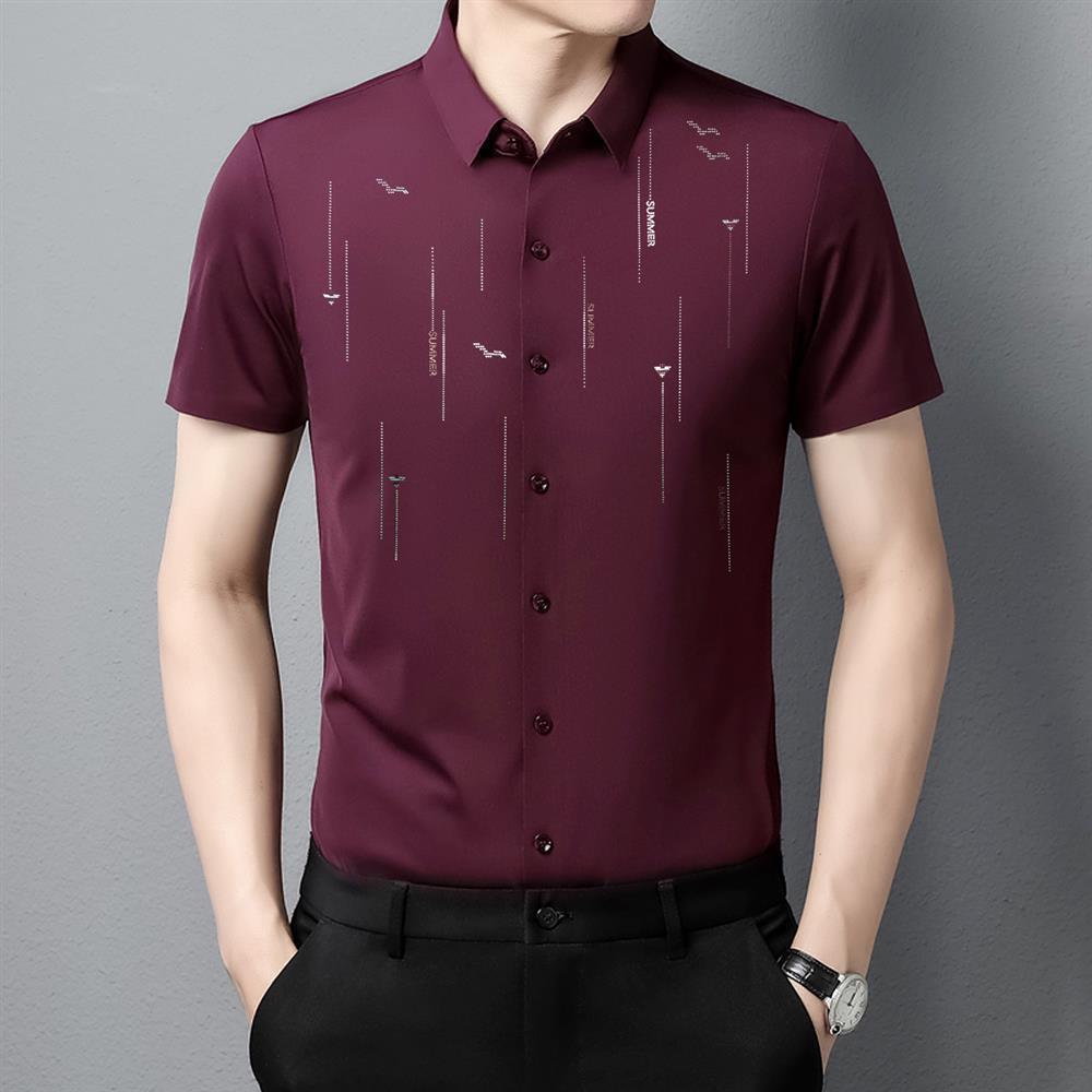 Fashion Printed Short Sleeve Shirt - AmiraMart