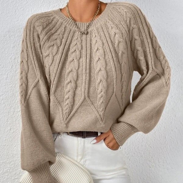 Fashion Retro Prismatic Twist Knitted Sweater - AmiraMart